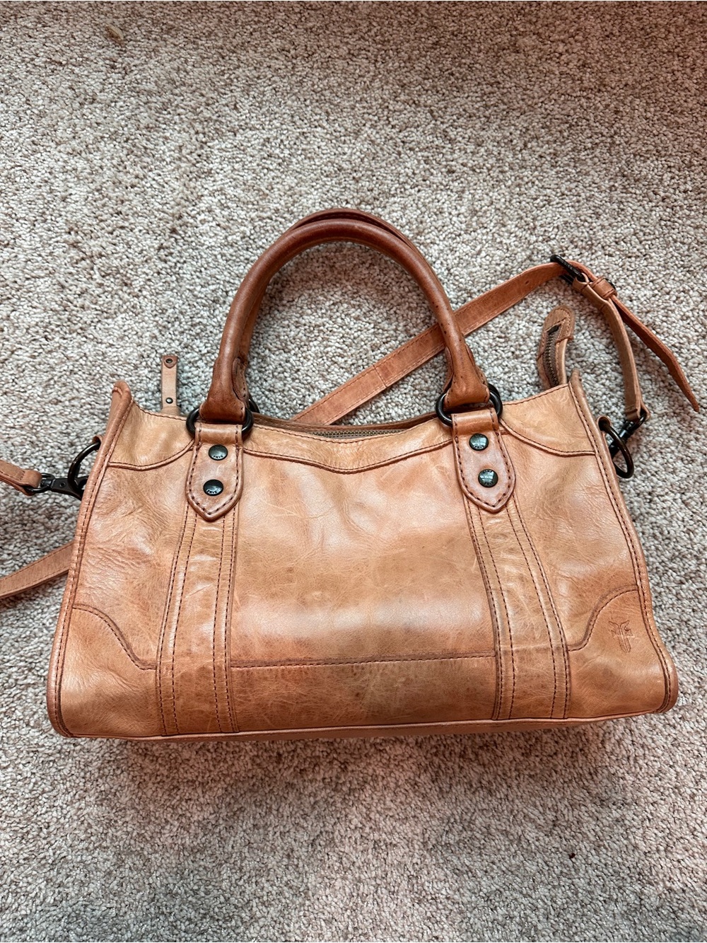 FRYE Melissa Satchel in Apricot